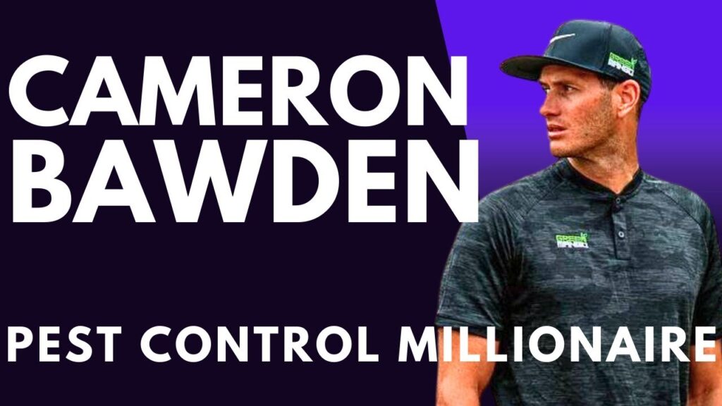 Pest Control Millionaire podcast thumbnail featuring guest Cameron Bawden, on building a pest control brand people brag about